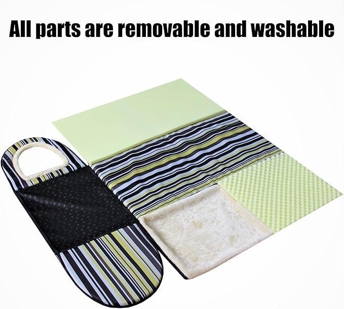 Dog Bed or Cat Bed,2 Ways to Use,Indoor Pet House with Fluffy Mat,Removable and Washable Cover,Splash-Proof House and Non-Slip Bottom,for Medium Dogs and Cats(L Vertical Stripes)