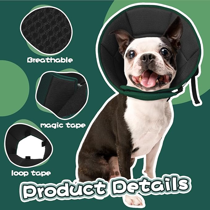Dog Cone Collar Soft Cone for Medium Dogs After Surgery Adjustable Elizabethan Collar for Dogs to Stop Licking Wounds, Biting Stitches Professional Pet Recovery Cones E-Collar for Dog
