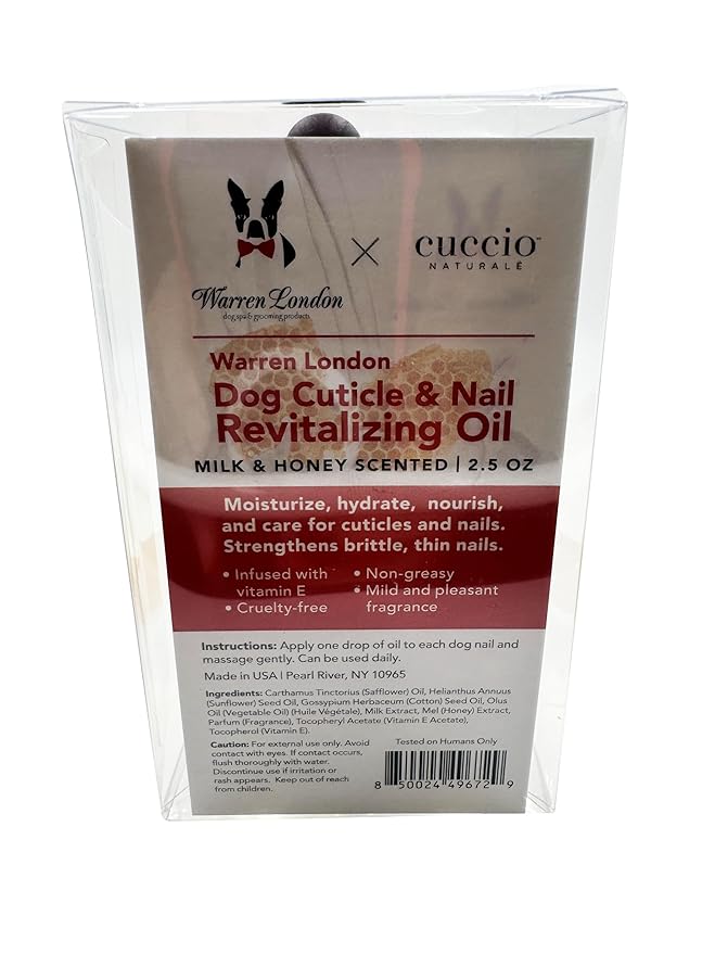 Warren London Dog Cuticle & Nail Revitalizing Oil | Moisturize, Strengthen, and Nourish | Vitamin E - Cruelty-Free, Non-Greasy Formula | Gentle Daily Care for Healthy Dog Nails & Paws
