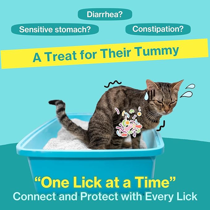 Dr.by Cat Biome Probiotics Feline Diarrhea Treatment Anti Diarrhea Relief Sensitive Stomach Support Kitten Probiotic Lickable Churu Supplement for Digestion Immunity Gut Health 30 Tubes