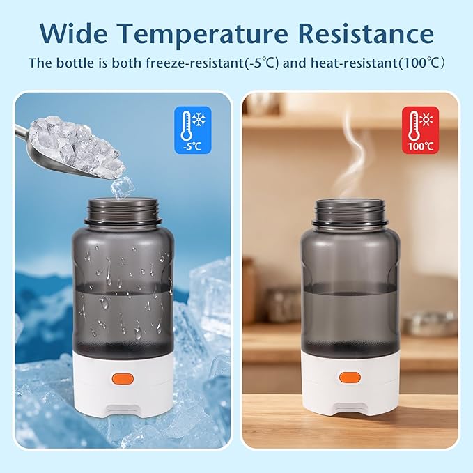 50oz Outdoor Dog Water Bottle - Leakproof Pet & Human Water Dispenser with Handle, Portable for Travel, Hiking, Camping, Beach - Must-Have BPA-Free Gear for Active Dogs (White)