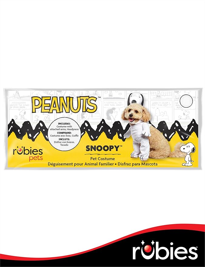 Peanuts: Snoopy Pet Costume for For Dogs or Cats by Rubies, Large