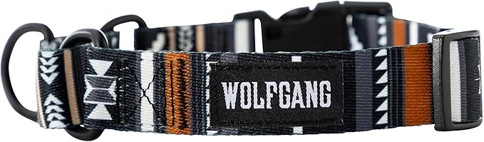 Wolfgang Heavy Duty Martingale Dog Collar with Quick Release Nylon Buckle for Walking & Training, NewMoon Print, Small