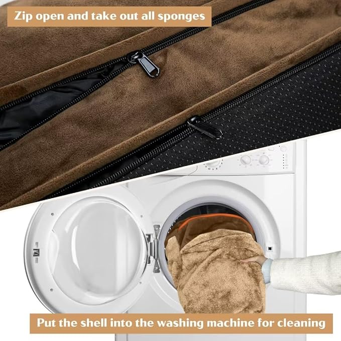 Comfort Expression Orthopedic Dog Bed for Extra Large Dogs 45x35 Inch, Waterproof Supportive Egg Crate Foam XL Pet Bed with Removable Bolsters, Dog Couch with Washable Cover & Non-Slip Bottom, Brown