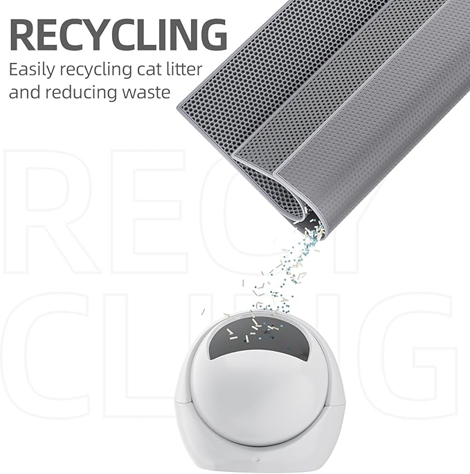 ESTHELLO Cat Litter Mat Large, Cat Litter Trapping Mat, Honeycomb Double Layer Design, Easy to Clean,Washable (36’’ x 30’’ Gray)