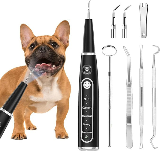 BRIGHT BITE™ | Ultrasonic Plaque Remover for Teeth | Dog Toothbrush; Cat Toothbrush | Quiet Tartar Remover | Dog Accessories | Teeth Cleaning Tools| Doggie Dental Scaler | Dental Tools | USB-C
