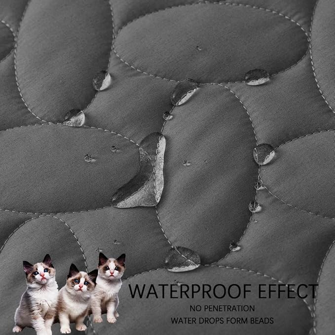 Ameritex Waterproof Pet Bed Cover Anti-Slip Dog Bed Blanket for Sofa and Furniture Waterproof New Pattern Design (Darkgrey, 30x53 Inch (Pack of 1))