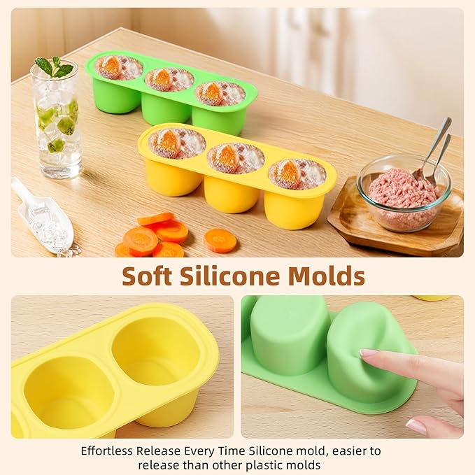 Corn Shape Dog Chew Toy for Small to Medium Dogs – Puppy Teething Toys with Squeaker; Tree Stump Chew Toy for Medium to Large Dogs – Design with Frozen Treat Molds & Peanut Butter Grooves