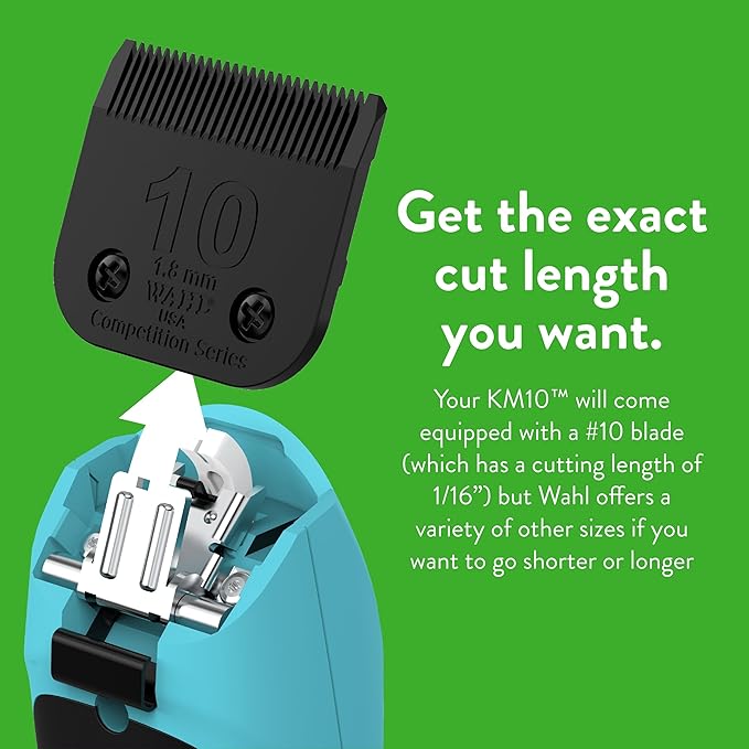 Wahl Professional Animal KM10 2-Speed Brushless Motor Pet, Dog, and Horse Clipper Kit - Turquoise