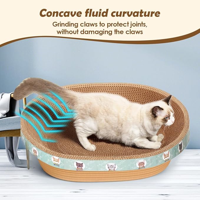 Pet Scratching Board Cat Scratch Pad for Indoor Sleeping (19.7" L x 13.7" W x 3.5" H)