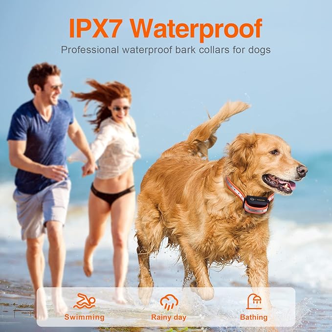 ROJECO Dog Shock Collar for 2 Dogs with 3300FT Remote，IPX7 Waterproof Rechargeable Shock Collar for Large Medium Small 2 Dogs for 4 to 120 lbs，3 Safe Training Modes with Beep，Vibration and Shock