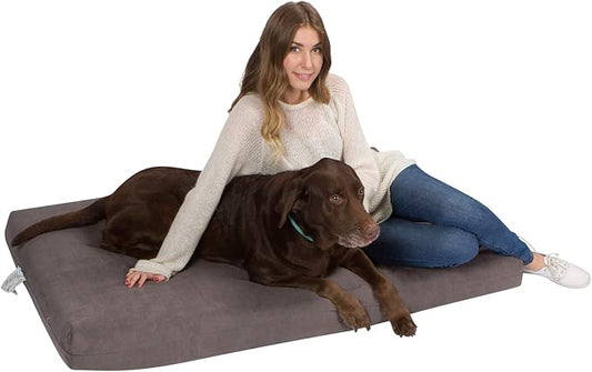 Back Support Systems Orthopedic Dog Bed - Gel Memory Foam Pet Bed, Luxury Washable Dog Bed for Sleeping and Support (XX-Large, Gray)