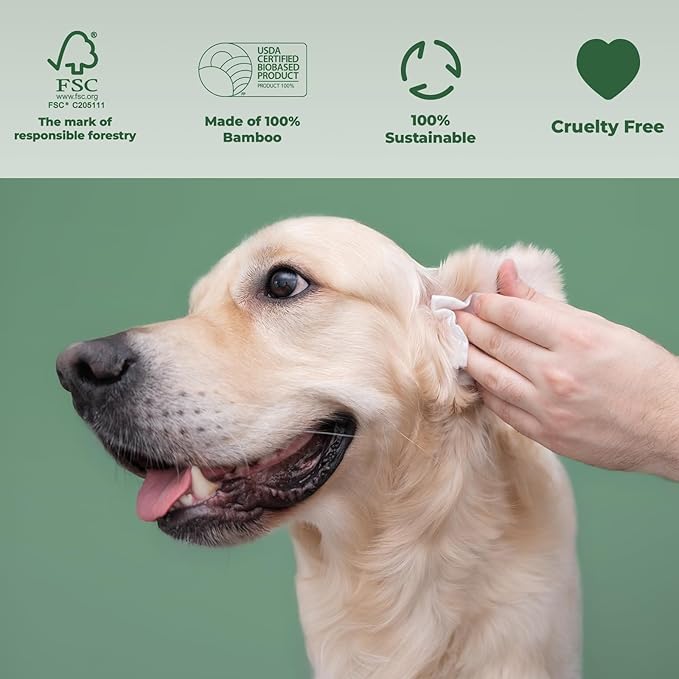 Dog Paws Wipes, Hypoallergenic Pet Grooming Wipes Natural and Gental, 100 Wipes for Cleaning & Grooming Moisturizing Coconut