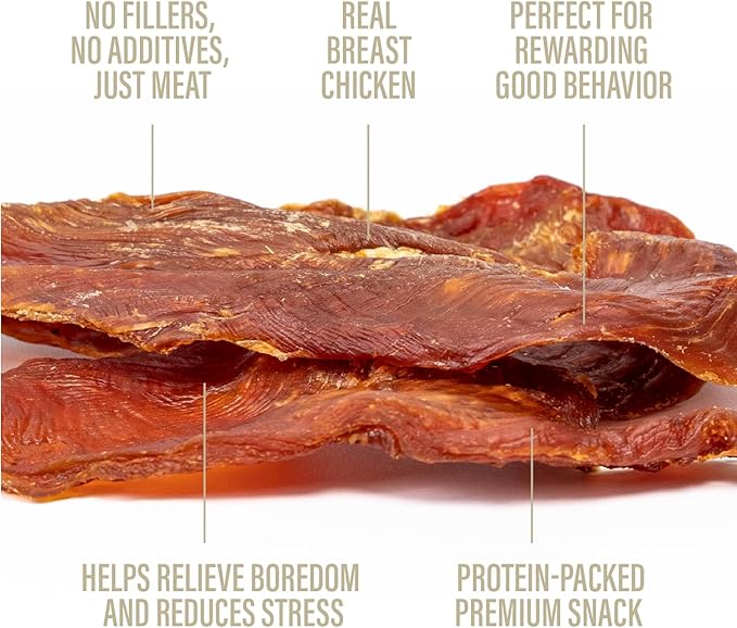 Chewer's Joy Chicken Jerky (1LB) – Natural Dog Treats - High Protein, Made with Real Chicken Breast