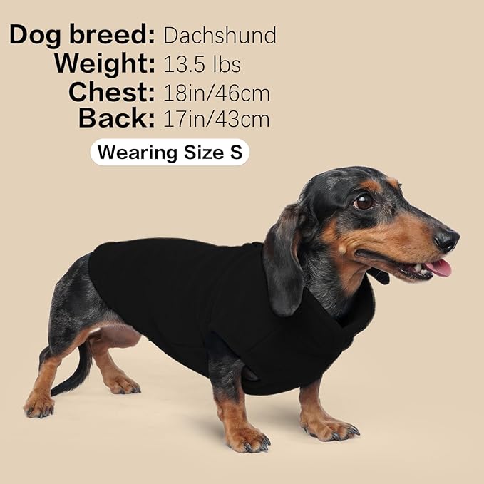 FUAMEY Dog Fleece Vest for Large Dogs,Warm Stretchy Dog Sweatshirts Pullover with Leash Hole Dogs Sweater Soft Pet Turtleneck Cozy Pet Vest Lightweight Sleeveless Black XL