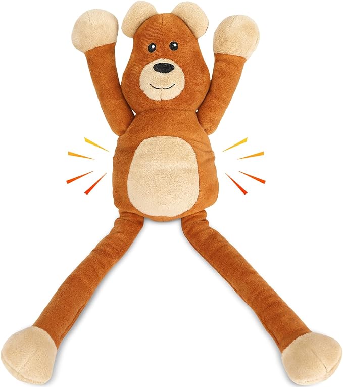 Large Squeaky Dog Toys, Tough Tug-Pull Interactive Puppy Toys, Plush Dog Chew Toys for Small, Medium and Large Dogs