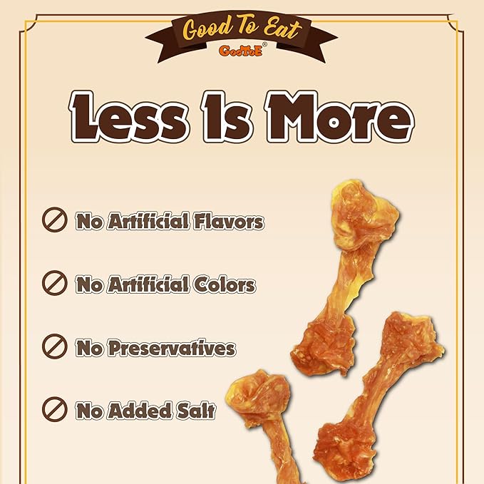 Gootoe Turkey Tendon Dog Treats, Bone (M) 1 lb, USA-Sourced Turkey Tendon, Natural Snack, Premium Puppy Chews, Hypoallergenic, Rawhide Free, Reseal Value Bag, Size for Medium Dogs