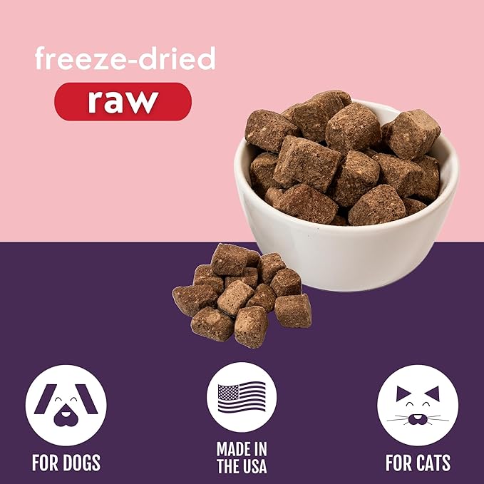 Momentum Carnivore Nutrition Freeze-Dried Beef Heart Dog Treats – Single-Ingredient, Dog & Cat Treats – High-Protein, Grain-Free– 3 oz Bag