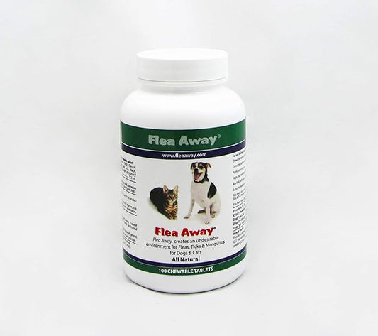 All Natural Supplement for Fleas, Ticks, and Mosquitos Prevention for Dogs and Cats, 100 Chewable Treat Tablets, Single