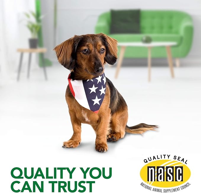 Vet's Best Healthy Coat Shed & Itch Relief for Dogs, Relieve Dogs Skin Irritation and Shedding Due to Seasonal Allergies or Dermatitis, 150 Chewable Tablets