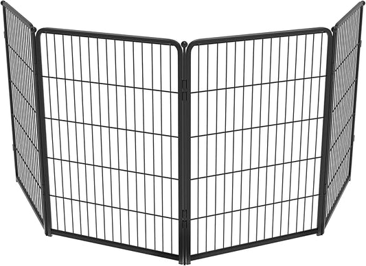 FXW Homeplus Unleashed Indoor Dog Playpen - Stress-Free and Safe Play, Heavy Duty 40 Inch 4 Panels Dog Pen for Medium and Large Dogs, Black│Patented