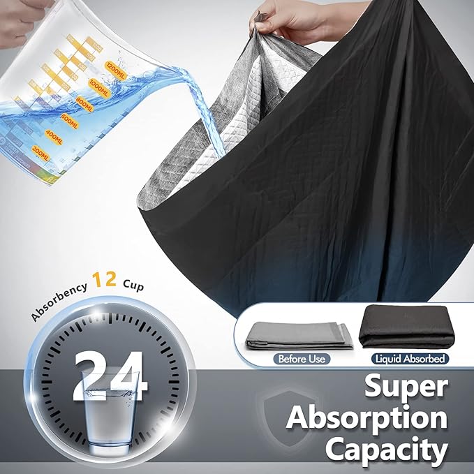 Gimars Upgrade Odor-Control Extra Large XXL Charcoal Pee Pads for Dogs - Thicken 9 Layers Ultra Absorbent Leak-Proof Puppy Training Pads Quick Dry