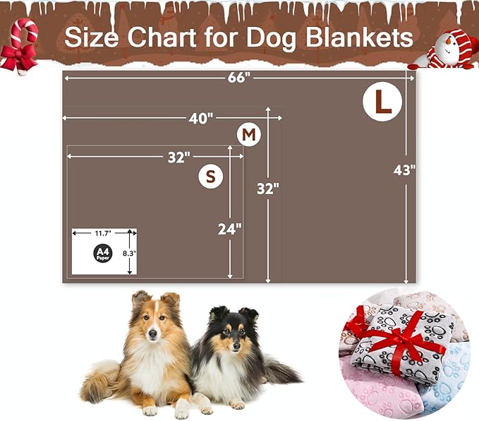 Stuffed Brown Small Premium Soft Dog Blanket, with Flannel Cute Paw Print, 24 * 32 inches, Newborn Cat Blanket Puppy Pads Supplies Dog Products Stuff Essentials