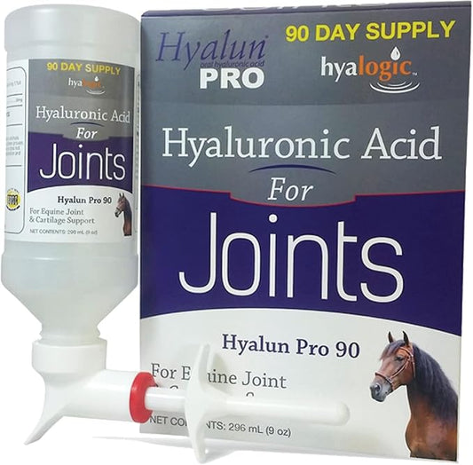 Hyalogic Hyaluronic Acid for Horses 90 Day Supply - 9oz - Easy Oral Tip Dispenser - Liquid HA Supplement for Equine Cartilage Support - Hyalun Pro - 9 oz / 296ml