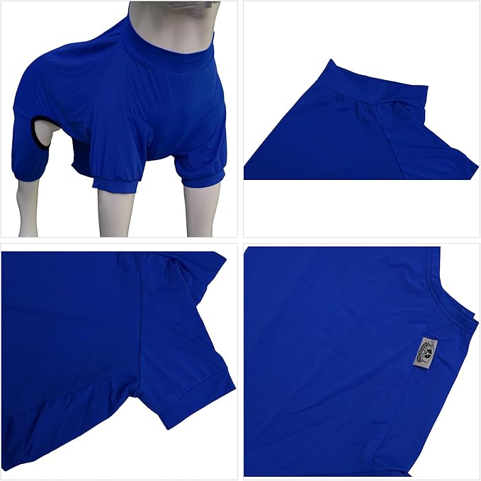 LoveLongLong Dog Jumpsuit with UV Protection and Quick-Dry Fabric for Spring Summer Pet Pajamas Royel Blue L