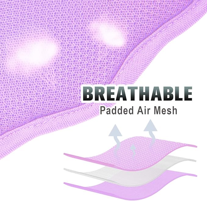 BARKBAY No Pull Dog Harness Large Reflective Dog Harness with Front Clip and Easy Control Handle for Walking Training Running with ID tag Pocket(Violet Purple,XL)