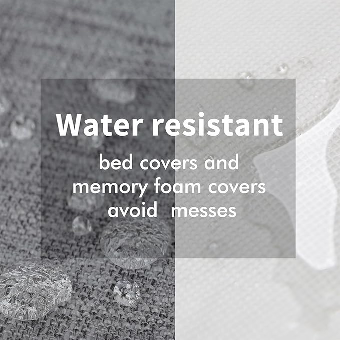 ATIFBOP Orthopedic Dog Bed for Large Dogs, Memory Foam Dog Sofa with Waterproof & Washable Cover, Cooling Energy Gel. Couch, Pain Relief Soft Couch Pet Bed (46x38x12 inch, Grey)