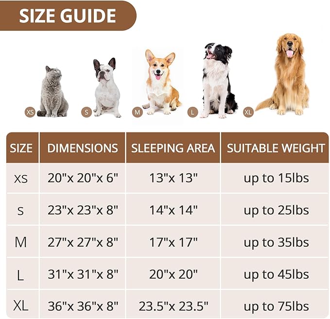 JOLLYVOGUE Medium Calming Dog Bed, Anti-Anxiety Donut Cuddler Cat Bed with Anti-Slip Bottom, Fluffy Faux Fur Machine Washable Pet Cushion for Medium Large Dog & Cat, 31"/Rainbow