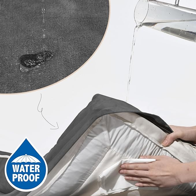 Comfort Expression Orthopedic Dog Bed for Small Dogs 24x16 Inch, Waterproof Supportive Egg Crate Foam Small Pet Bed with Removable Bolsters, Dog Couch with Washable Cover & Non-Slip Bottom, Dark Grey