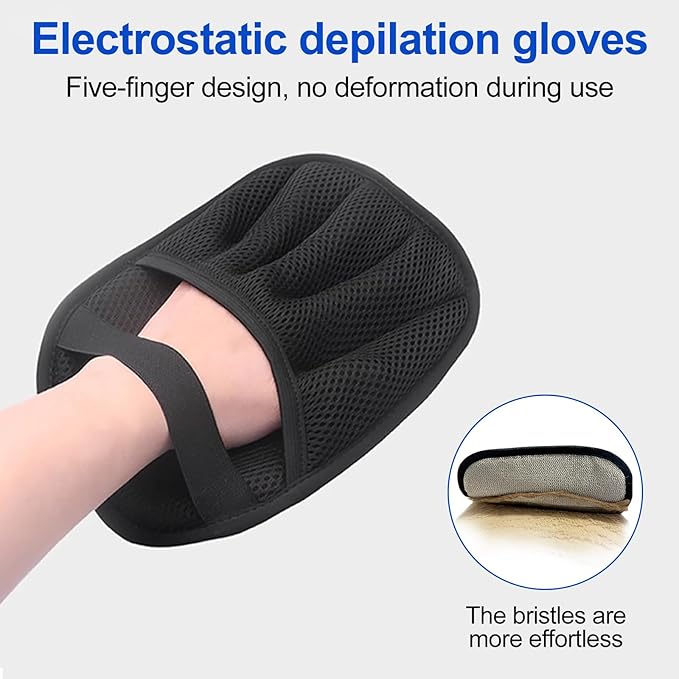 Pet Hair Removal Glove for Cats & Dogs,Five-Finger Electrostatic Pet Hair Remover Glove for Pets Hair,Practical Pet Hair Mitt for Clothes,Couch,Furniture,Car Seat,Multi-Functional Beauty Gloves (1Pc)