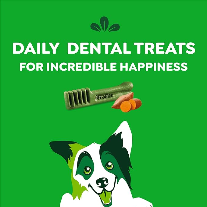 Greenies Regular Dental Dog Treats, Sweet Potato Flavor, 12 oz. Pack (12 Treats)
