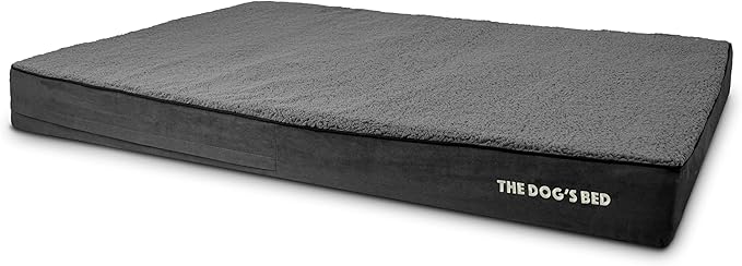 The Dog’s Bed Orthopedic Jumbo Memory Foam Dog Bed, XXXL Grey Plush, Pain Relief for Arthritis, Hip & Elbow Dysplasia, Post Surgery, Lameness, Supportive, Waterproof Washable Cover