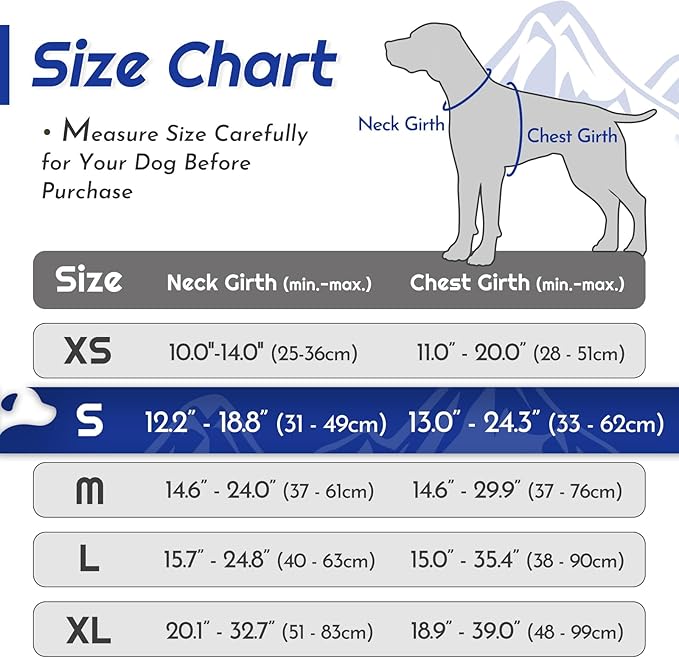 Eagloo Dog Harness Small Sized Dog, No Pull Service Vest with Reflective Strips and Control Handle, Adjustable and Comfortable for Walking, No Choke Pet Harness with 2 Metal Rings, Blue & Orange, S