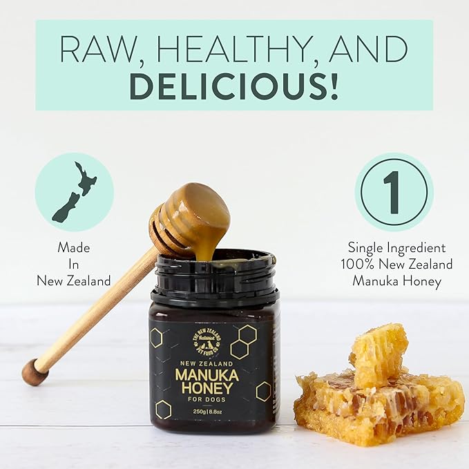 𝐓𝐡𝐞 𝐍𝐞𝐰 𝐙𝐞𝐚𝐥𝐚𝐧𝐝 𝐍𝐚𝐭𝐮𝐫𝐚𝐥 𝐏𝐞𝐭 𝐅𝐨𝐨𝐝 𝐂𝐨 - 𝐖𝐨𝐨𝐟 𝐃𝐨𝐠 𝐓𝐫𝐞𝐚𝐭𝐬 - 𝐌𝐚𝐧𝐮𝐤𝐚 𝐇𝐨𝐧𝐞𝐲 (𝟖.𝟖𝐨𝐳) + 𝐖𝐎𝐎𝐅 𝐃𝐨𝐠 𝐖𝐢𝐩𝐞𝐬 - 𝐏𝐞𝐭 𝐖𝐢𝐩𝐞𝐬 𝐟𝐨𝐫 𝐃𝐨𝐠𝐬