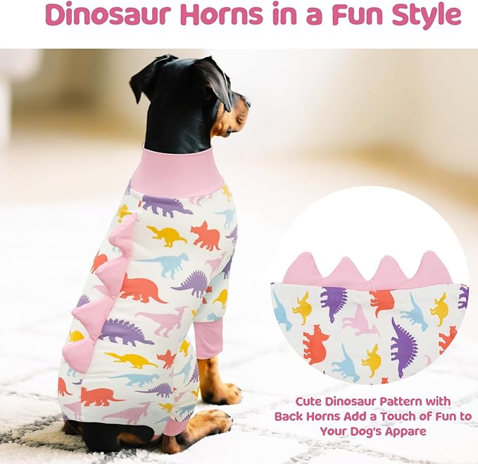 Dog Pajamas Large Size, Big Dog Onesie Clothes, Anti Shedding and Licking, Post Surgery Recovery Pet Pjs, Cotton Soft Material Stretchable Pet Pajamas U-COSP04L