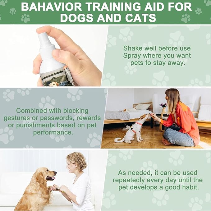 250ml No Chew for Dogs, Bitter Apple Spray for Dogs Stop Chewing Licking of Furniture, Shoes, Bandages, Dog Training & Behavior Aids Spray, Indoor & Outdoor Use