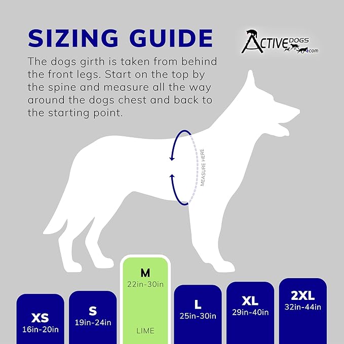 ActiveDogs Full Service Dog Kit - Medium Lime - Service Vest Harness with Handle, ID Holder, ADA Cards, Medical Alert Keychain, Leash & Patches