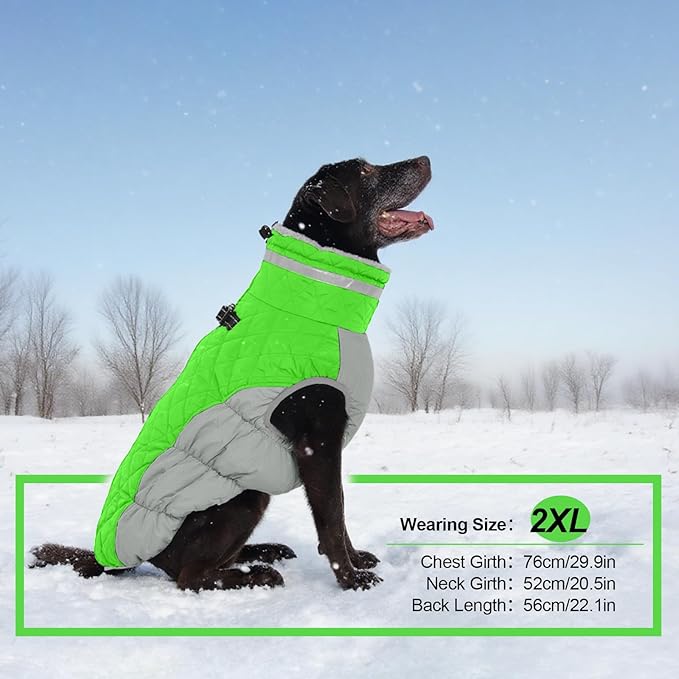 Warm Dog Jackets for Small Dogs, Waterproof Dog Coat with Harness Built in, Zipper Clousure, Fleece Lining for Cold Weather, Small Pet Winter Clothes for Shih Tzu, Yorkshire, Bichon - S