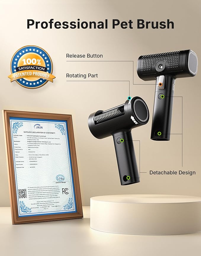 5-in-1 Cat Hair Brush, Dog Grooming Steam Comb for Long Short Haired Indoor Cats Spritz Comb for Deshedding, Detangling, Pet Brush for Kitten Rabbit Massage, with 3 Essence Liquid