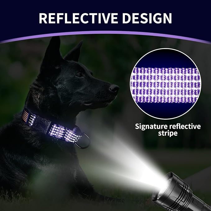 Martingale Collar for Training Dogs. Adjustable Reflective Collars with Buckle-USA Flag- NO Pull-Prevents Slipping Out, for Medium Large XL Dogs. Helps with Strong pullers (XL, Blue)