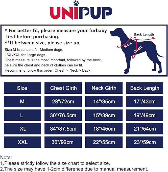 Dog Pajamas Large Size, Big Dog Onesie Clothes, Anti Shedding and Licking, Post Surgery Recovery Pet Pjs, Cotton Soft Material Stretchable Pet Pajamas U-COSP07M