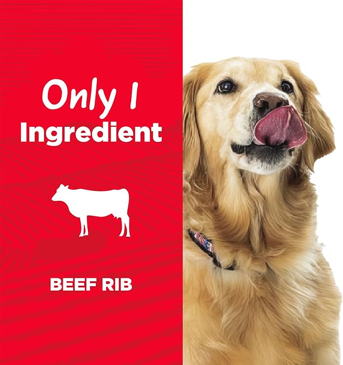 Country Kitchen Beef Rib Bones Dog Treats, 100% Natural, 3 Count