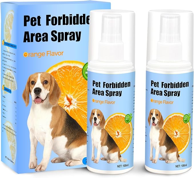No Chew Spray for Dogs 2 Pack (100ML) Natural Ingredients Bitter Apple Spray for Dogs Alcohol Free Deterrent Spray to Stop Chewing Barking Marking and Nibbling (Blue)