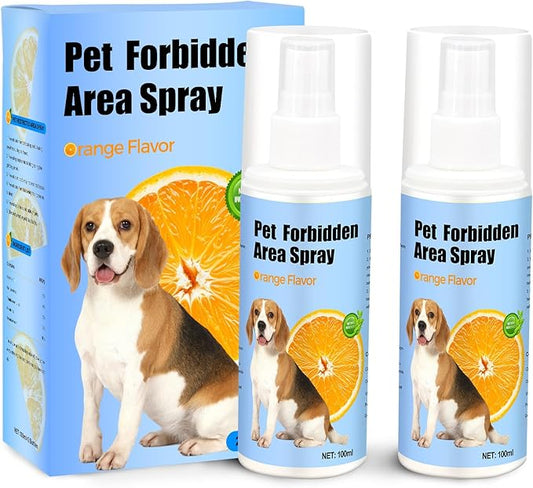 No Chew Spray for Dogs 2 Pack (100ML) Natural Ingredients Bitter Apple Spray for Dogs Alcohol Free Deterrent Spray to Stop Chewing Barking Marking and Nibbling (Blue)