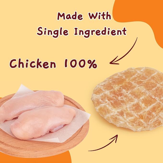 Jungle Calling Dog Treats - Single Ingredient Chicken Chips, Crunchy Jerky Training Treats for Dogs, 6 oz