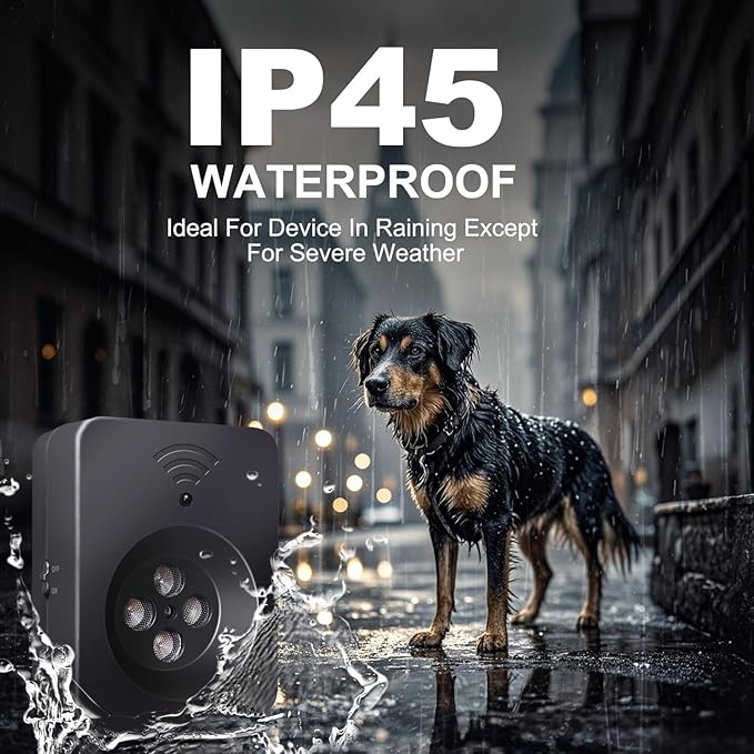 Ultimate Ultrasonic Bark Control Device for Dogs - 50ft Remote & Auto Sensor Modes | Weatherproof Anti-Bark Deterrent | Handheld Remote Training Tool | Stop Excessive Barking Humanely